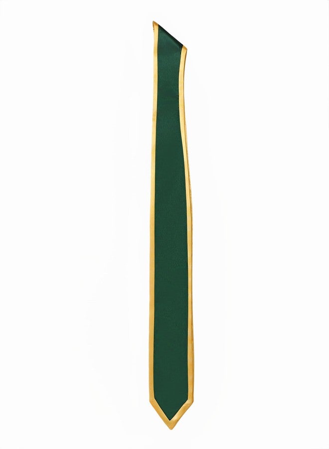 Ftyfty Unisex Adult Graduation Honor Stole Classic End With Trim 72" Long (Forest Green with Gold Trim, 72" Long) - Image 3